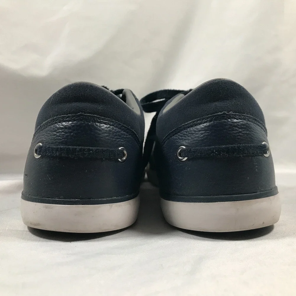 Lacoste Bayliss 118 1 U Navy Blue Crocodile Logo Lace Up Shoes Mens US 8.5 EU 41